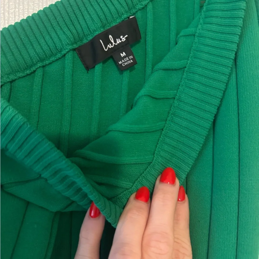 Lulu's Vibrant Green One-Shoulder Dress - Picture 4 of 4